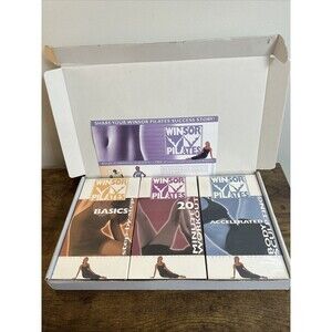 PILATES Total Body Sculpting 3 VHS Windsor Slim System Set Basic/20/Accelerated